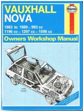 VAUXHALL NOVA 1.0 1.2 1.3 PETROL SALOON & HATCHBACK 1983-89 OWNERS REPAIR MANUAL
