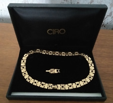 Ciro D'orlan Choker/Necklace Gold Plated Vintage Costume Jewellery 40cm 1cm 72gr