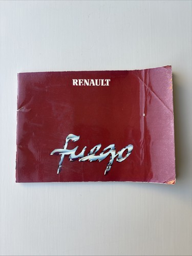Renault fuego owners manual - fuego,