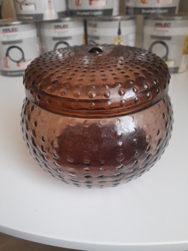 Hobnail glass clear brown - clear,