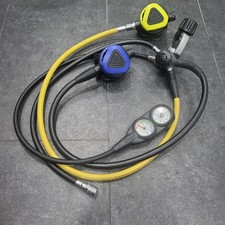 Oceanic Scuba Diving Regulator Set 1st + 2nd Stages + Octopus + Twin Gauge