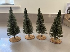 Four model fir trees in 1/72