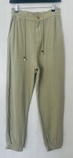 Zara Sage Cheesecloth Joggers