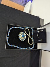 Vintage Silvertone Blue and