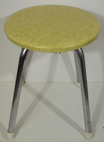 Vtg mcm industrial stool - 18",