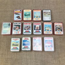 VINTAGE BUNDLE OF 15 TOP TRUMPS CARDS GAME SETS 1970S CARS TRAINS SHIPS VEHICLES