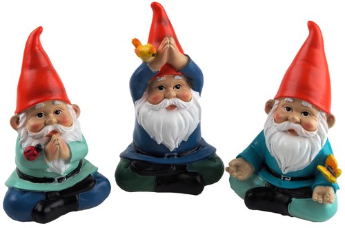Yoga meditating novelty - meditating, gnomes