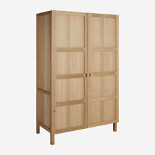 Habitat Radius Solid Oak Two Door Wardrobe With 5 Shelves, Immaculate Condition!