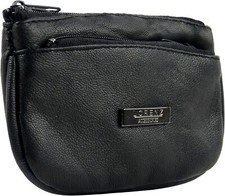 MENS LADIES QUALITY GENUINE LEATHER COIN CHANGE POUCH KEYS PURSE WALLET 1464