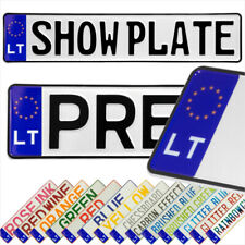 LT Lithuania Badge Novelty Pressed Metal Number Plates Replica Show Trucker Name