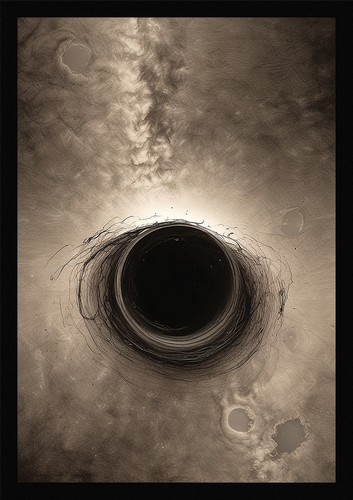 Intimate black hole framed - intimate,
