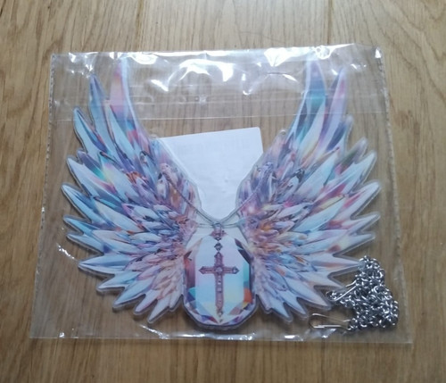 Flat acrylic angel - acrylic, wings