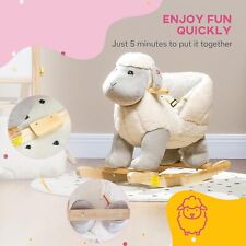 AIYAPLAY Baby Rocking Horse with Safety Belt, Sound Age 18-36 Months Cuddly Lamb