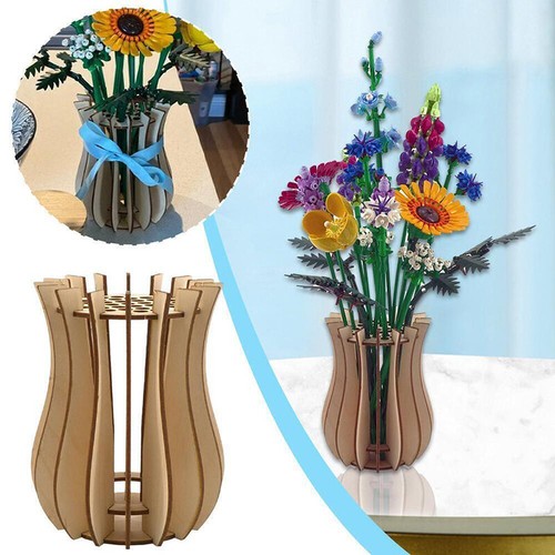 Wooden vase for - vase, lego
