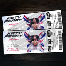 Katy Perry Mock Concert Ticket