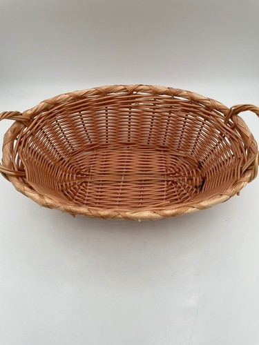 Vintage oval wicker basket - vintage,
