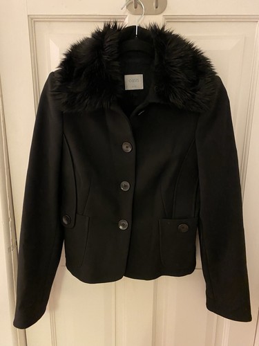 Vintage oasis black faux fur - oasis,