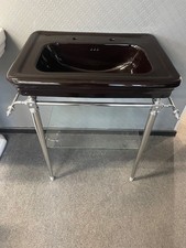 MEDIUM BLACK BASIN ON CHROME