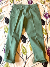 TU, LIGHT GREEN GIRLFRIEND STRETCH JEANS, SIZE 18 VGC