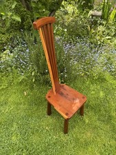 Solid Yew Arts And Crafts Style Spinning Chair Craftsman Made Stool Designer