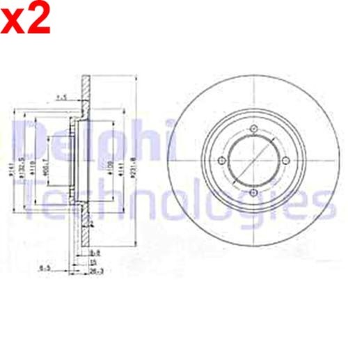 Brake disc delphi fits - brake,