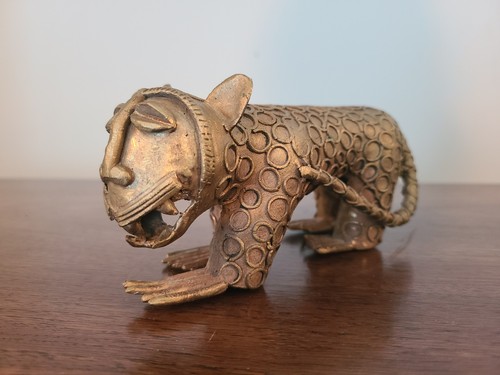 Vtg ashanti brass leopard - ashanti,