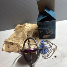 Vintage The Wonderful Gyroscope A Scientific Toy NIB 2.5” X 2.5”