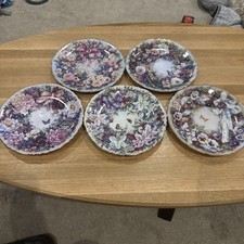 Bradford Exchange Lena Liu Circle Series Floral Collector Plates Set of 5 1994  