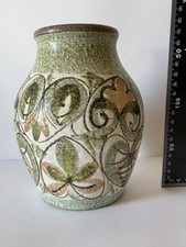 Rare Vintage Bourne Denby Glyn Colledge Signed Hand Painted Art Pottery Vase