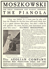 c1900 THE AEOLIAN COMPANY THE PIANOLA PIANO NEW YORK PRINT AD Z2517