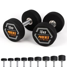 Fixed Dumbbell Pairs Heavy Strength Steel Gym Workout 2.5-25KG Set Exercise