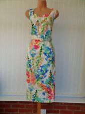 PHASE EIGHT SERINA MULTI FLORAL 50'S CUBAN STYLE PENCIL MIDI DRESS 16 NWOT £129