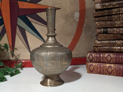 Antique indian engraved brass - antique,