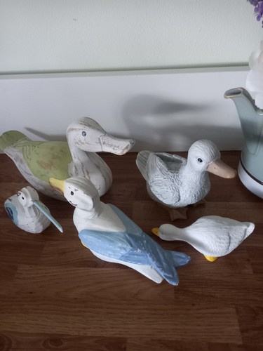 Vintage wooden ducks various - vintage,