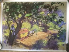 JOHN WORSLEY - WIND IN THE WILLOWS / A3 PRINT / (Toad et al on the open road) xv