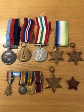 Set of WW1 WW2 Medals British