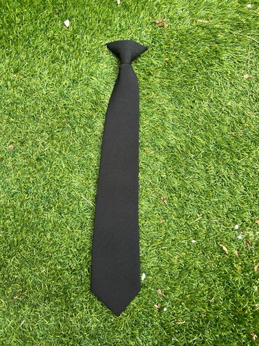 British army black clip tie - black,