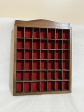 Thimble display case wooden - thimble,