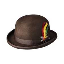 Black Wool Bowler Hat – 100%