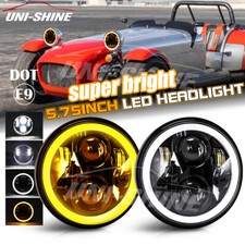 2PCS 5 3/4" 5.75" Inch LED Headlight Headlamp Classic Kit Car DRL For Caterham
