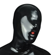 Black Latex Rubber Hood Mask