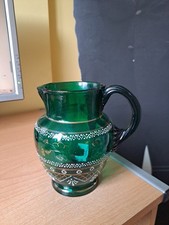 Vintage? Unbranded Hand Blown Green Glass Jug