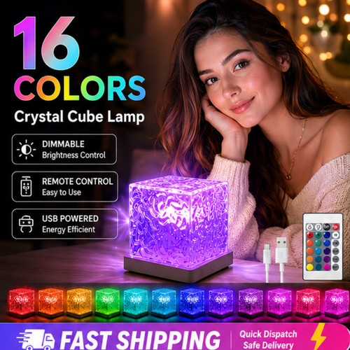 Color rgb led crystal cube - 16-color,