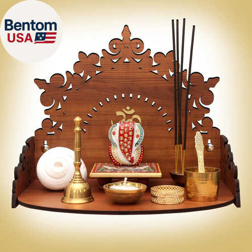 Floral beautiful wooden pooja - floral,