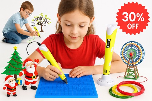 Pen for kids with 3d - kids, mat