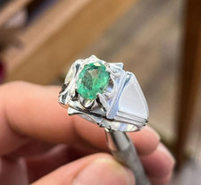 Natural Green Emerald Ring