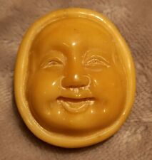 Signed & Carved Oriental Face/ Head Tagua Nut Netsuke 4cm x 3.5cm
