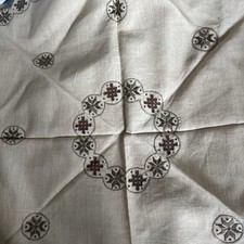 Lefkara  Cypriot Lefkaritika Embroidery round tablecloth Unused