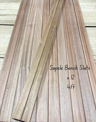 Planed sapele bench slats 4ft - sapele,