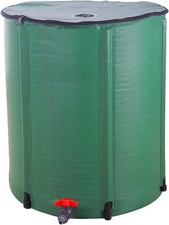 Collapsible 50 Gallon Portable Rain Barrel Water Butt with Tap & Filter Kit